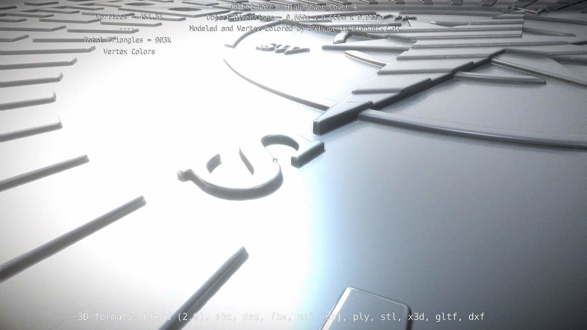 Sewer Cover 4 High-Poly 3D model_93