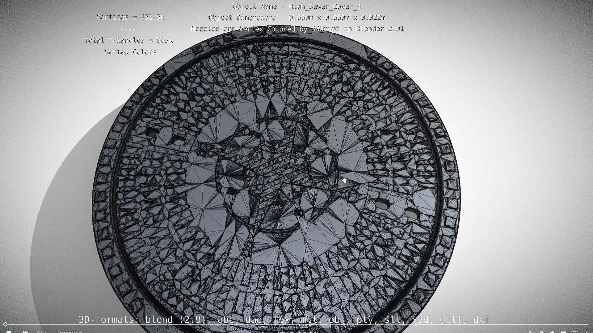 Sewer Cover 4 High-Poly 3D model_47