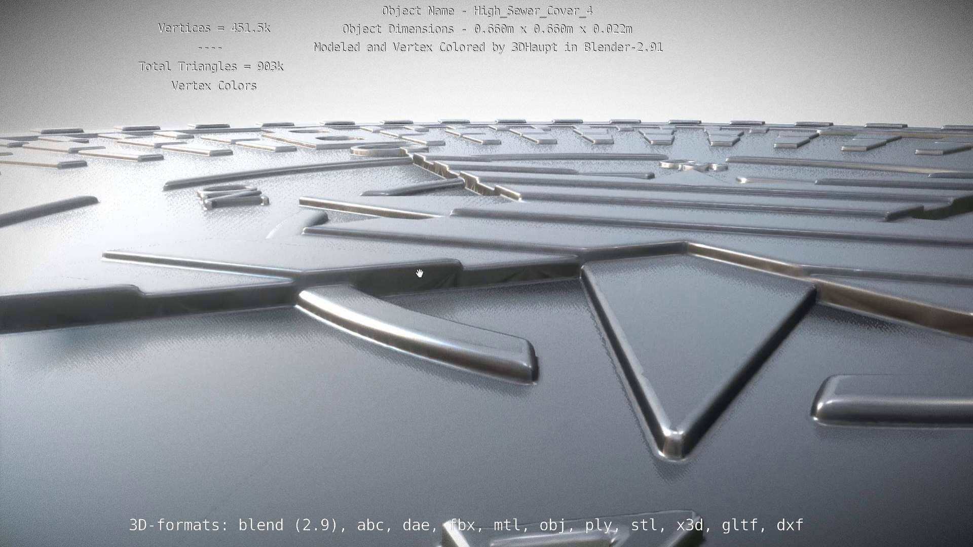 Sewer Cover 4 High-Poly 3D model_70