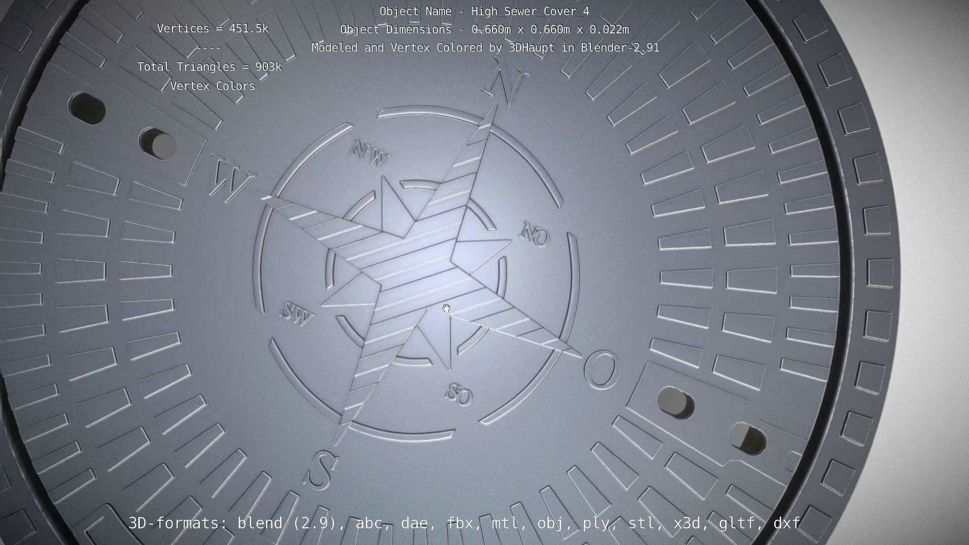 Sewer Cover 4 High-Poly 3D model_108