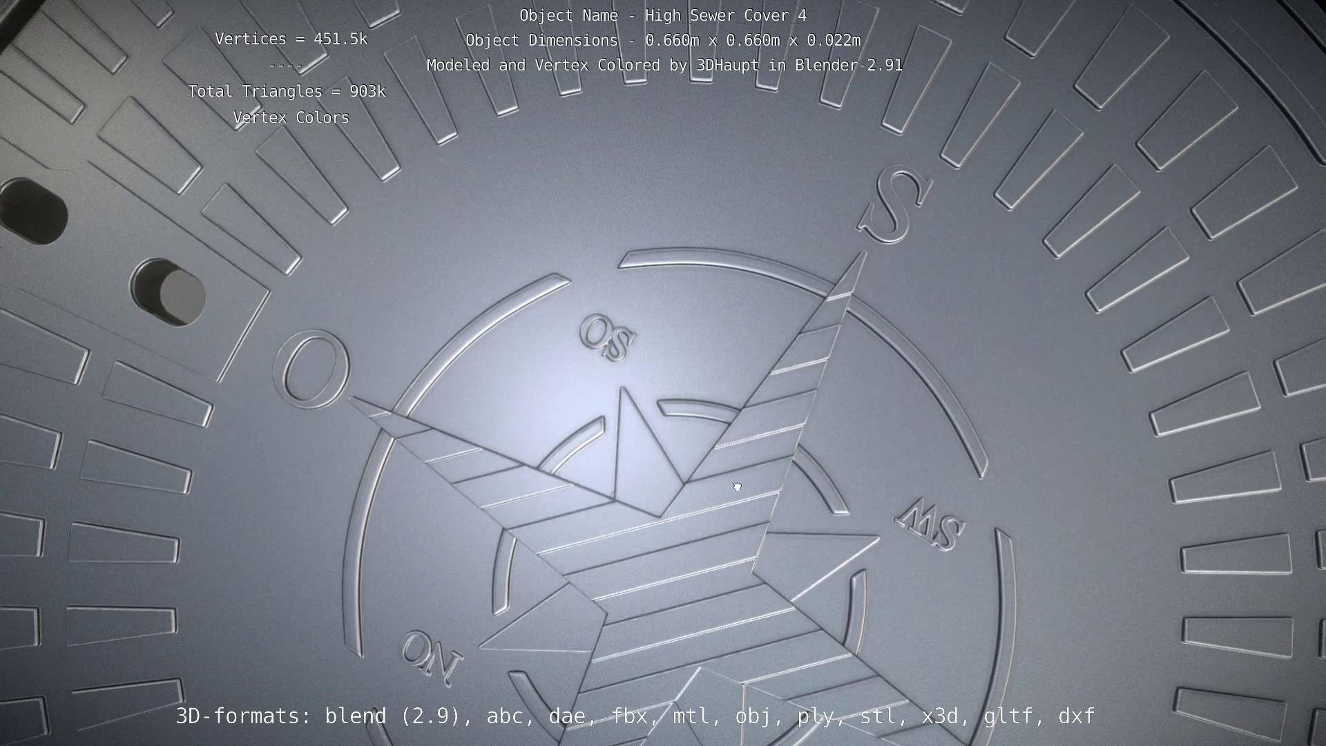 Sewer Cover 4 High-Poly 3D model_84