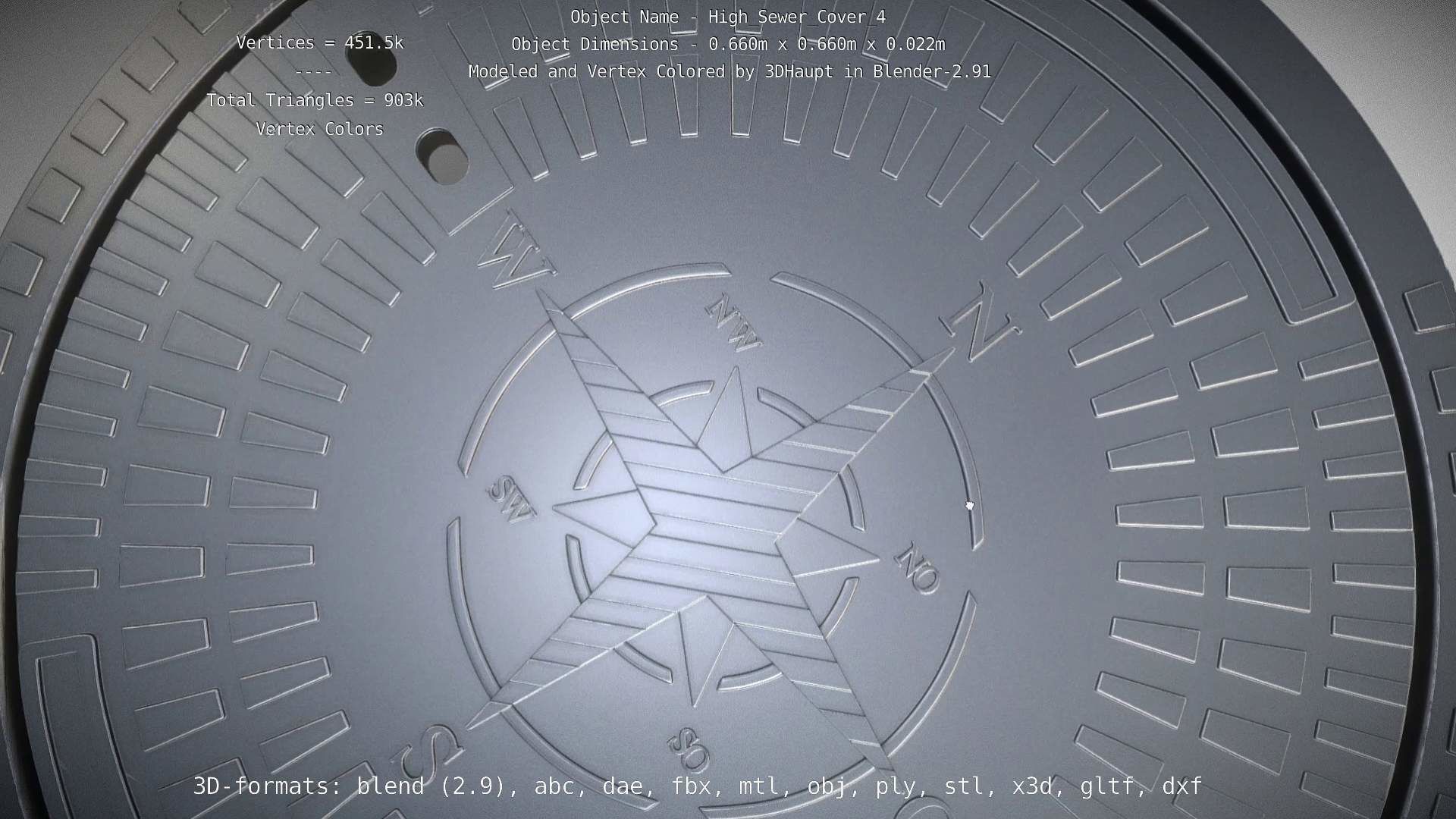 Sewer Cover 4 High-Poly 3D model_31