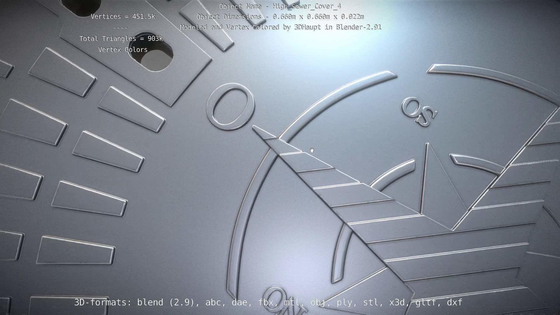 Sewer Cover 4 High-Poly 3D model_104