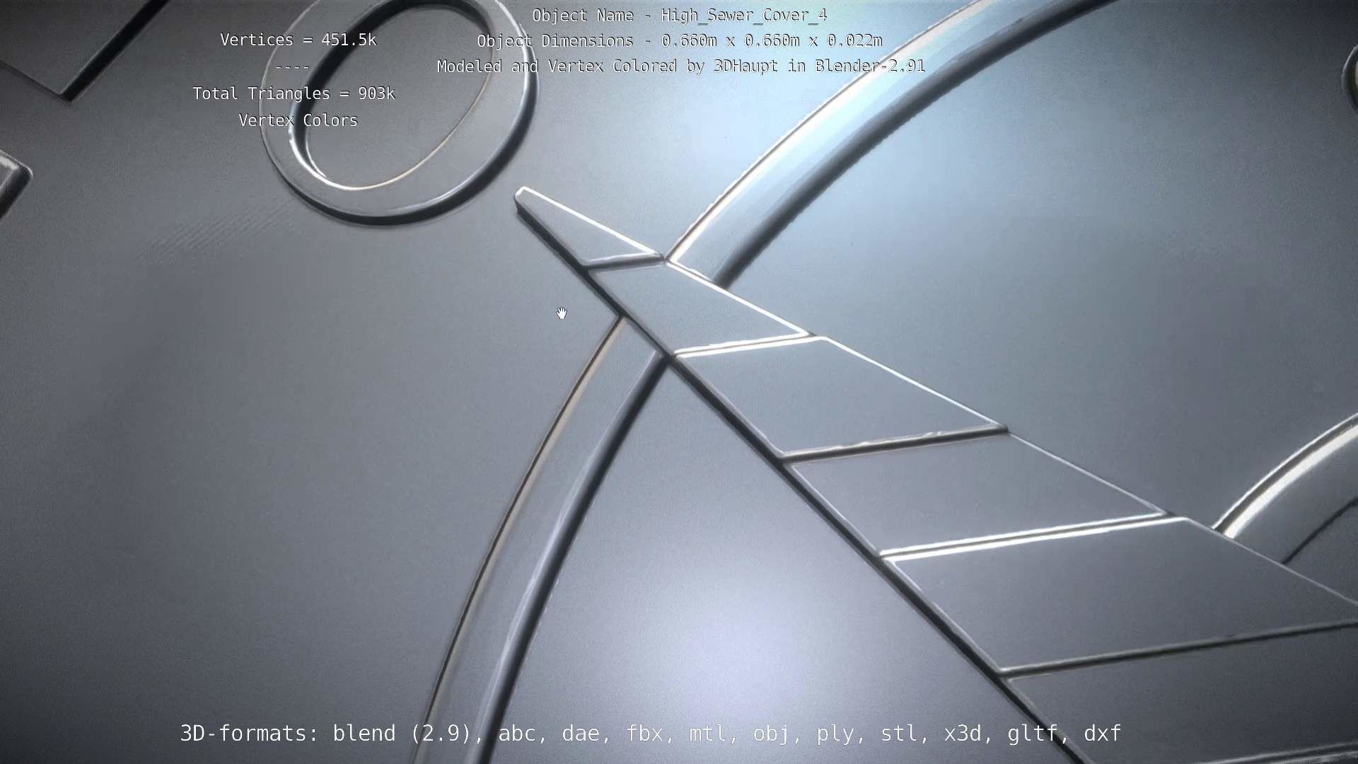 Sewer Cover 4 High-Poly 3D model_103