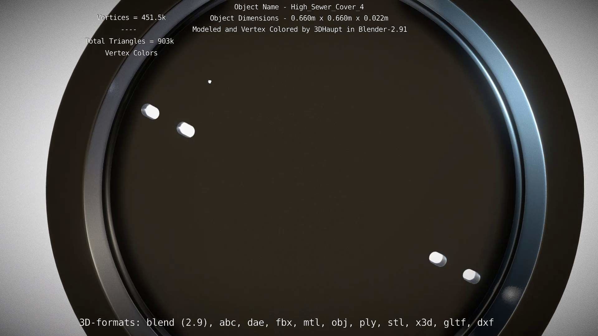 Sewer Cover 4 High-Poly 3D model_114