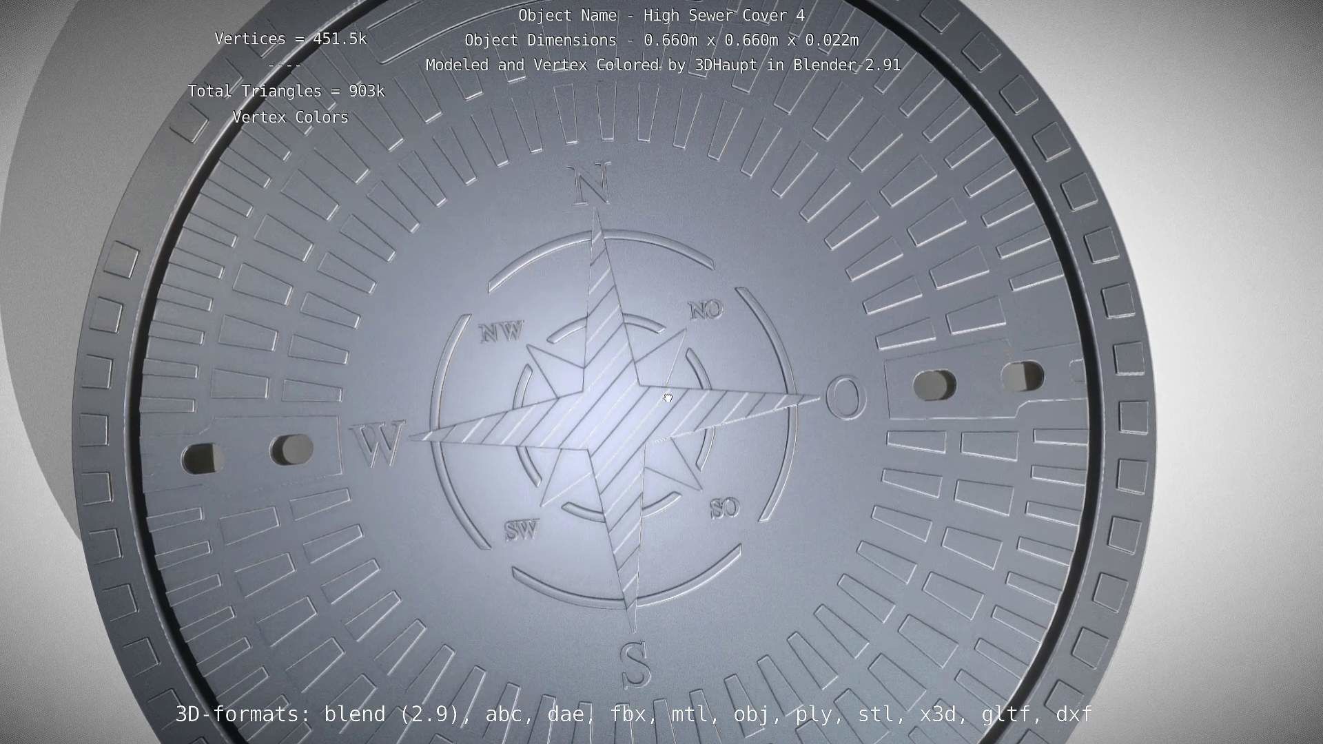 Sewer Cover 4 High-Poly 3D model_66