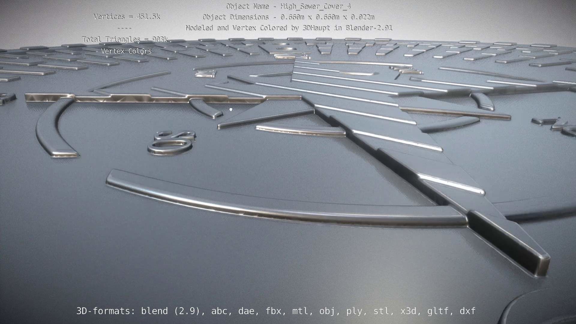 Sewer Cover 4 High-Poly 3D model_98