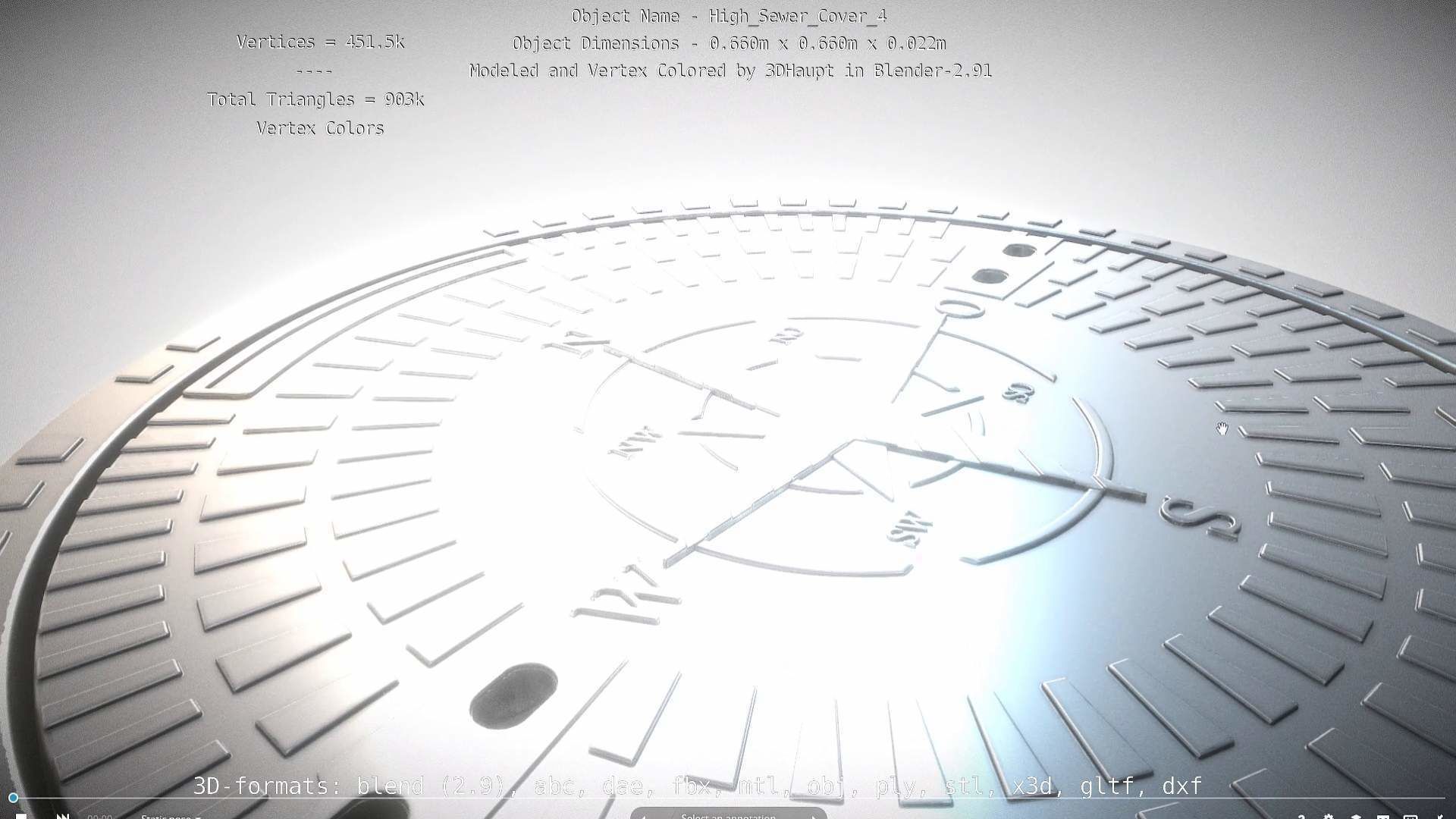 Sewer Cover 4 High-Poly 3D model_74