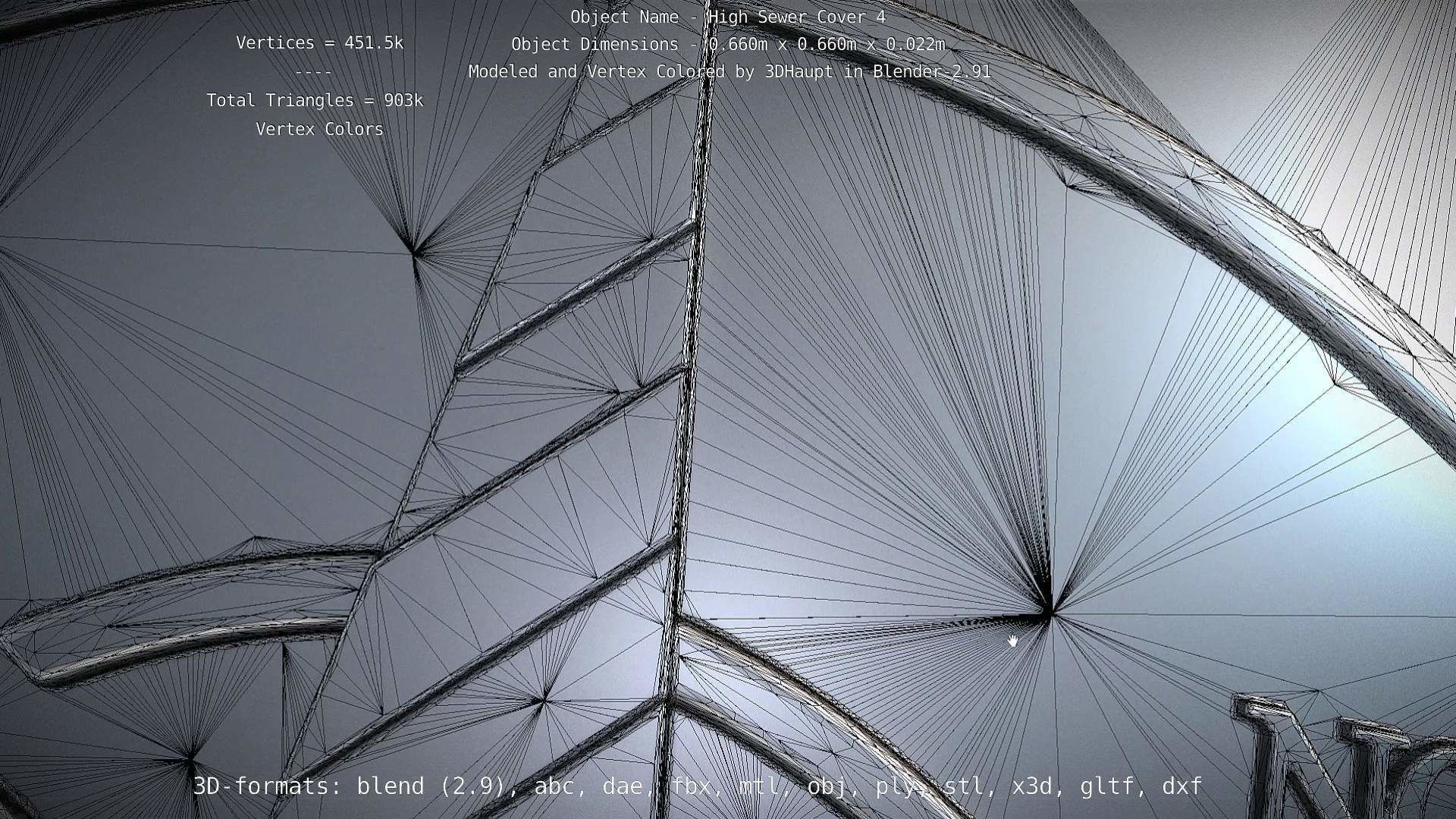 Sewer Cover 4 High-Poly 3D model_60