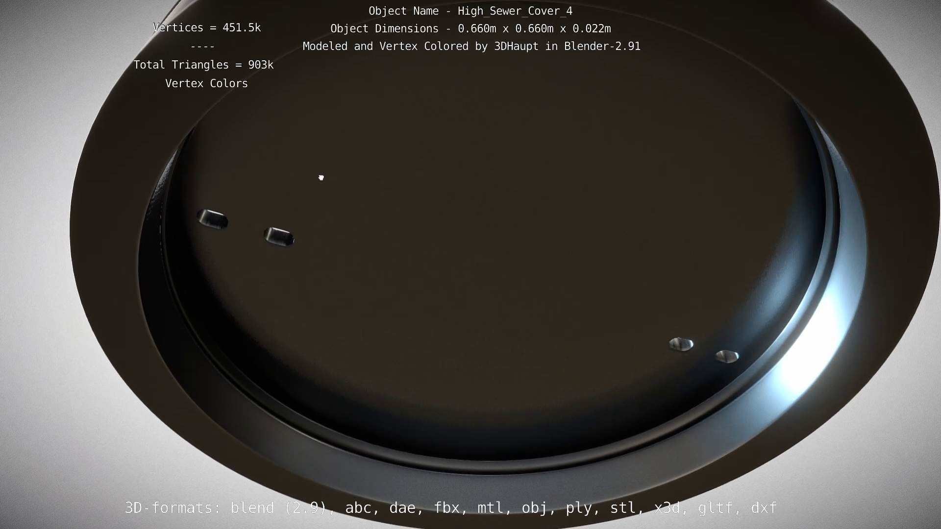 Sewer Cover 4 High-Poly 3D model_113