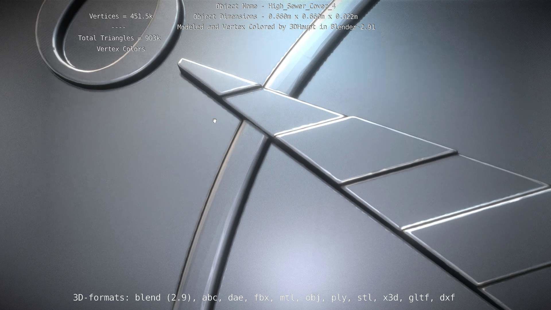 Sewer Cover 4 High-Poly 3D model_102