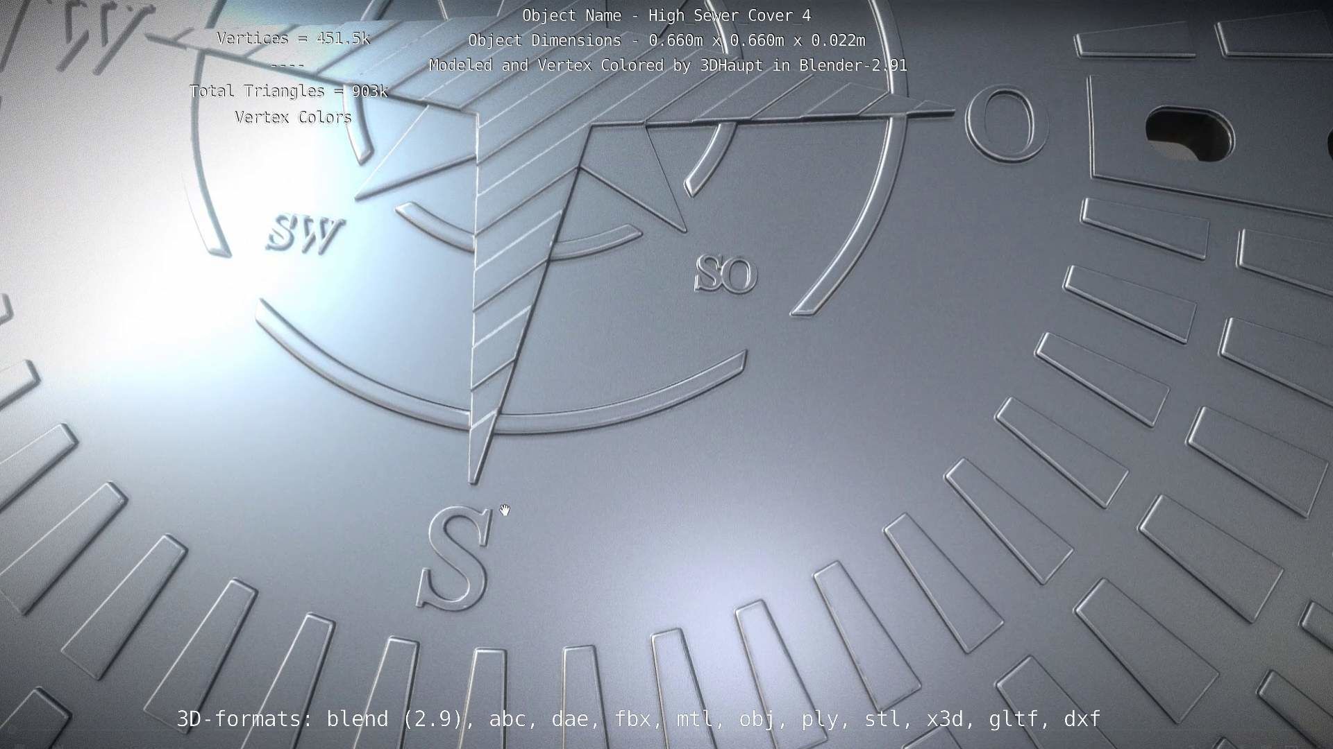 Sewer Cover 4 High-Poly 3D model_89