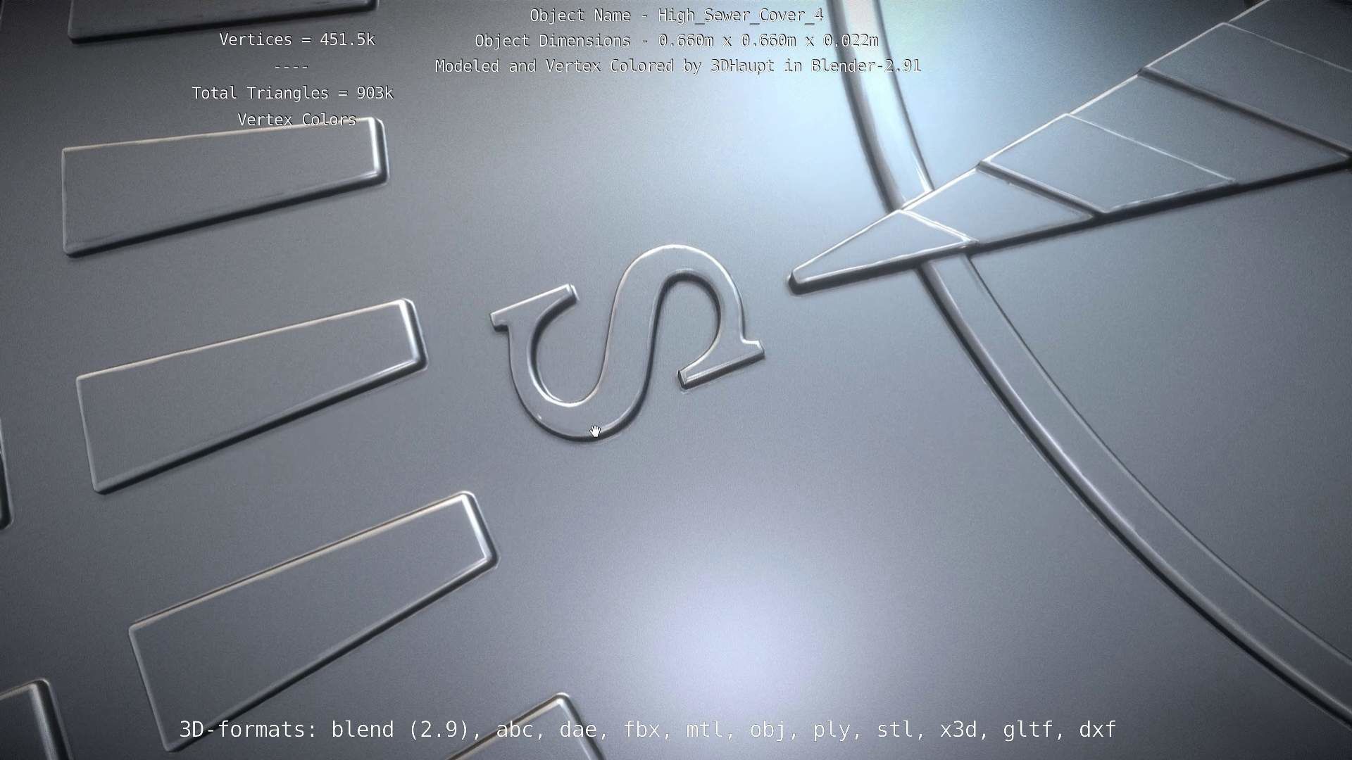 Sewer Cover 4 High-Poly 3D model_91