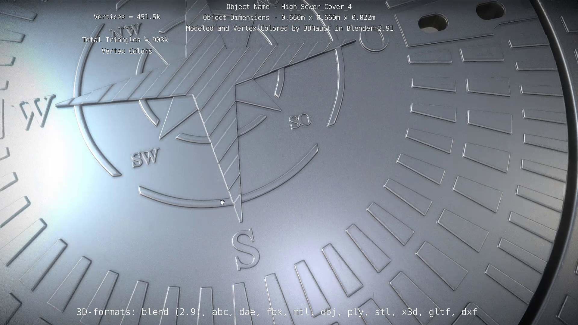 Sewer Cover 4 High-Poly 3D model_87