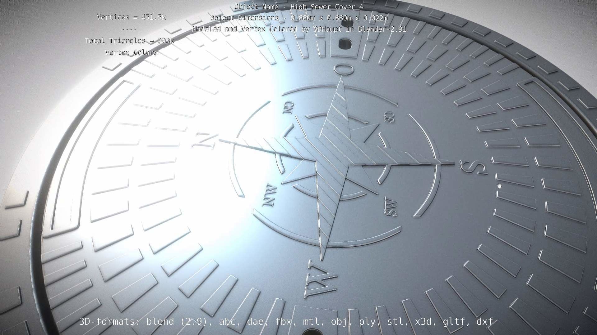 Sewer Cover 4 High-Poly 3D model_75