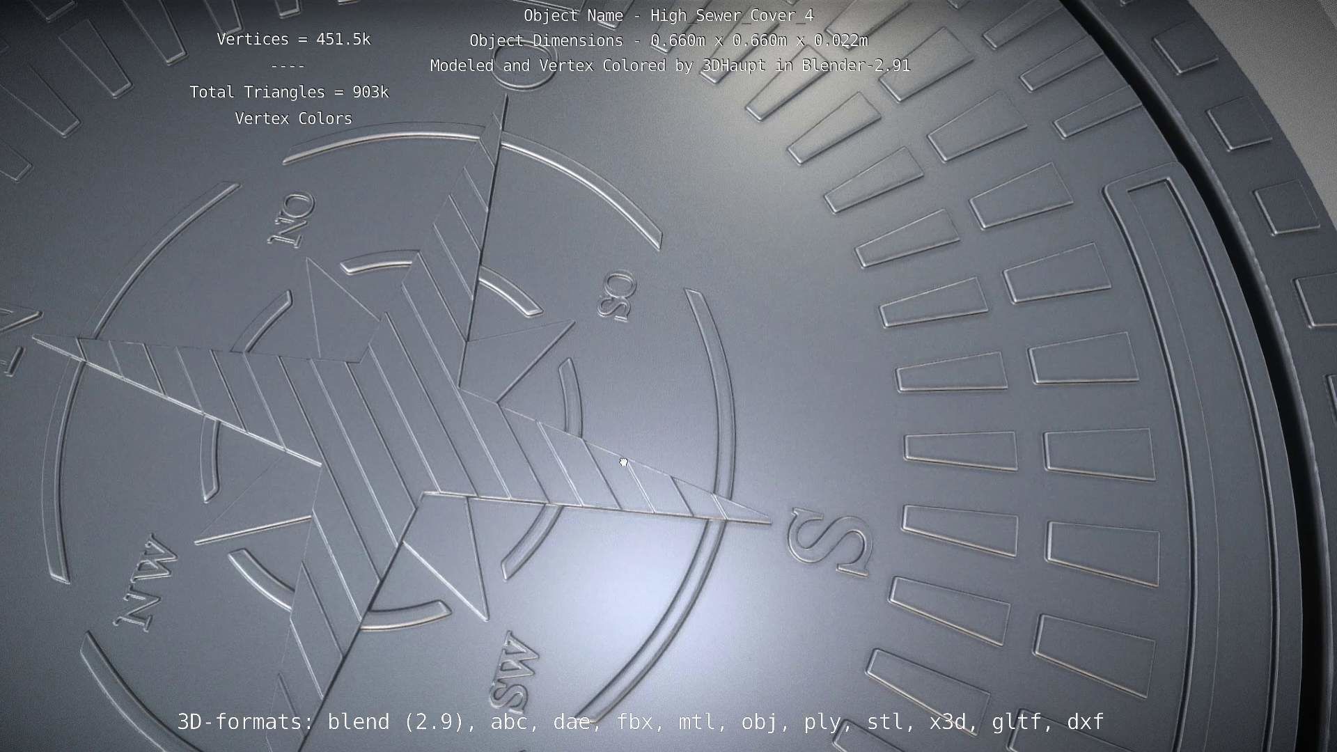 Sewer Cover 4 High-Poly 3D model_86