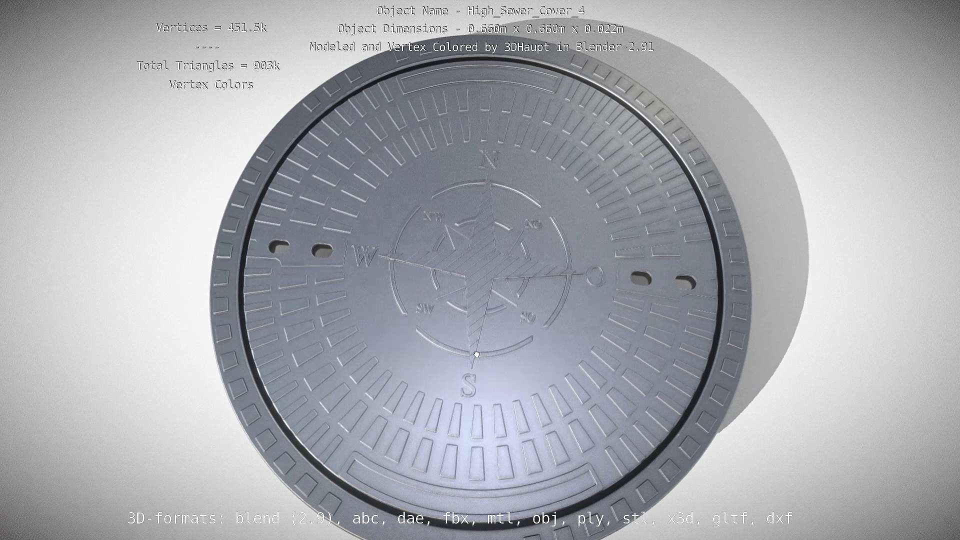 Sewer Cover 4 High-Poly 3D model_78