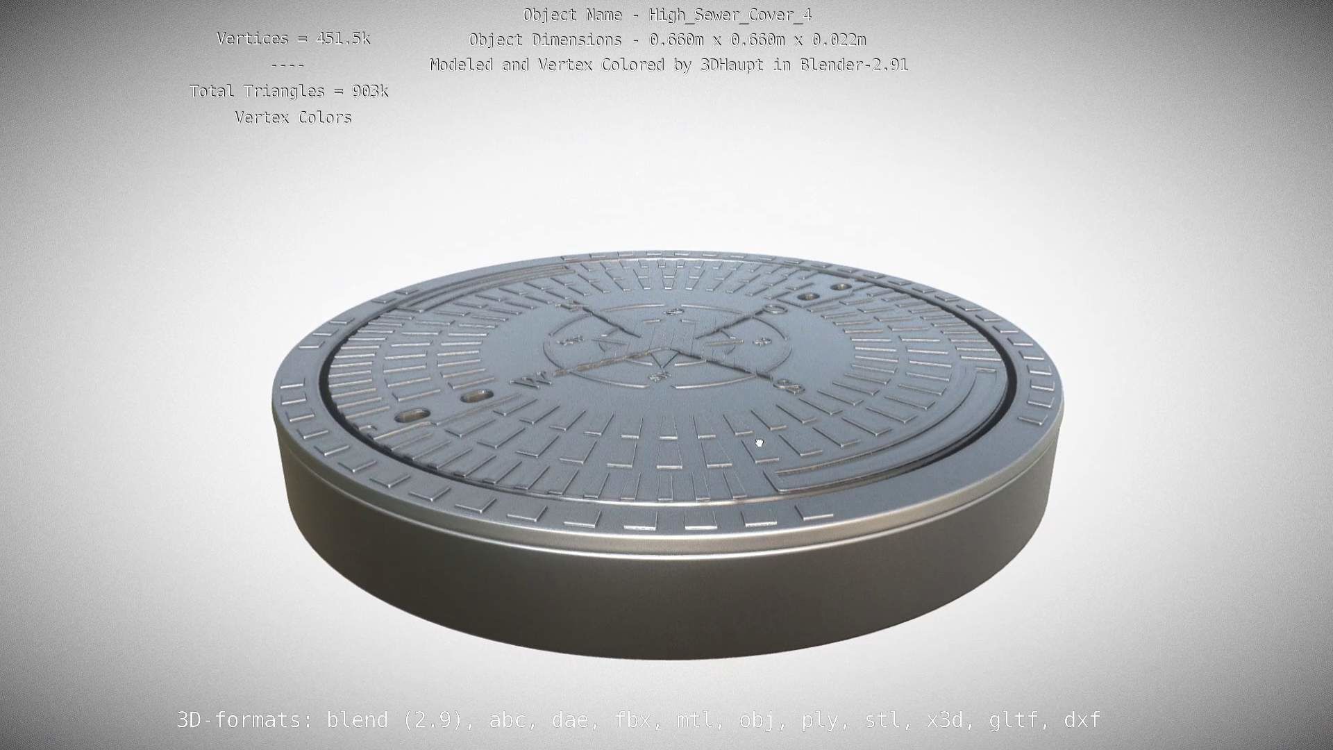 Sewer Cover 4 High-Poly 3D model_24