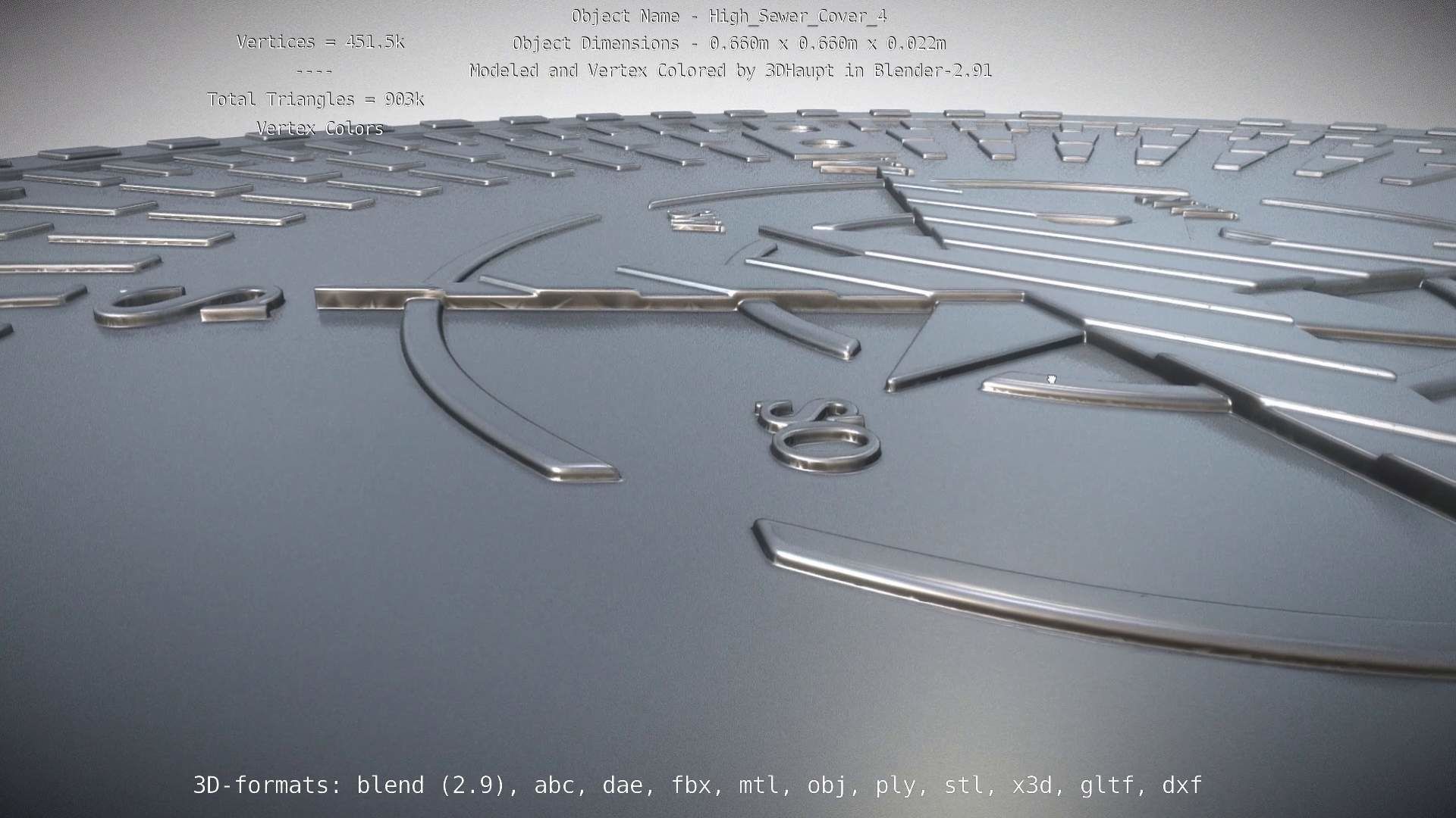 Sewer Cover 4 High-Poly 3D model_97