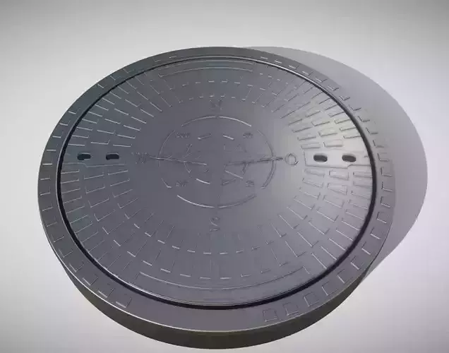 Sewer Cover 4 High-Poly 3D model