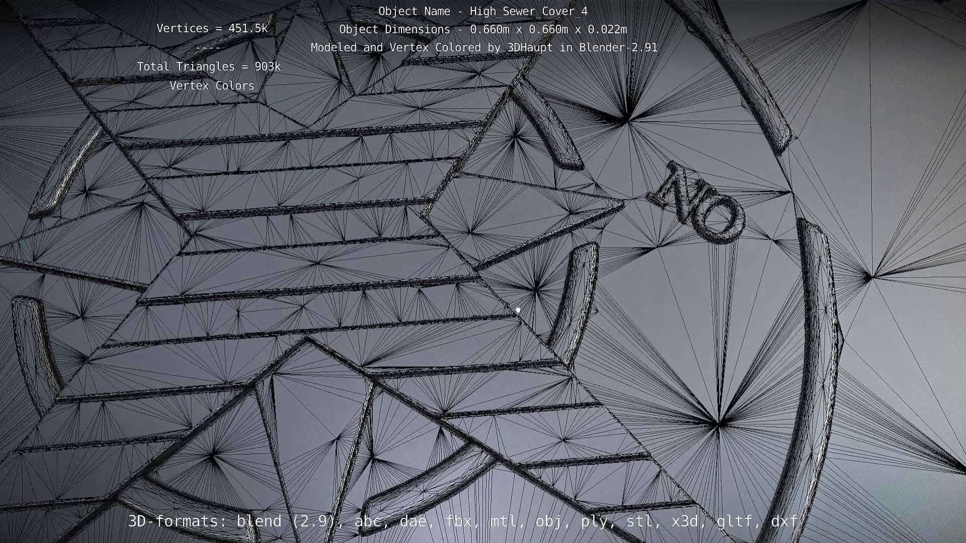 Sewer Cover 4 High-Poly 3D model_49