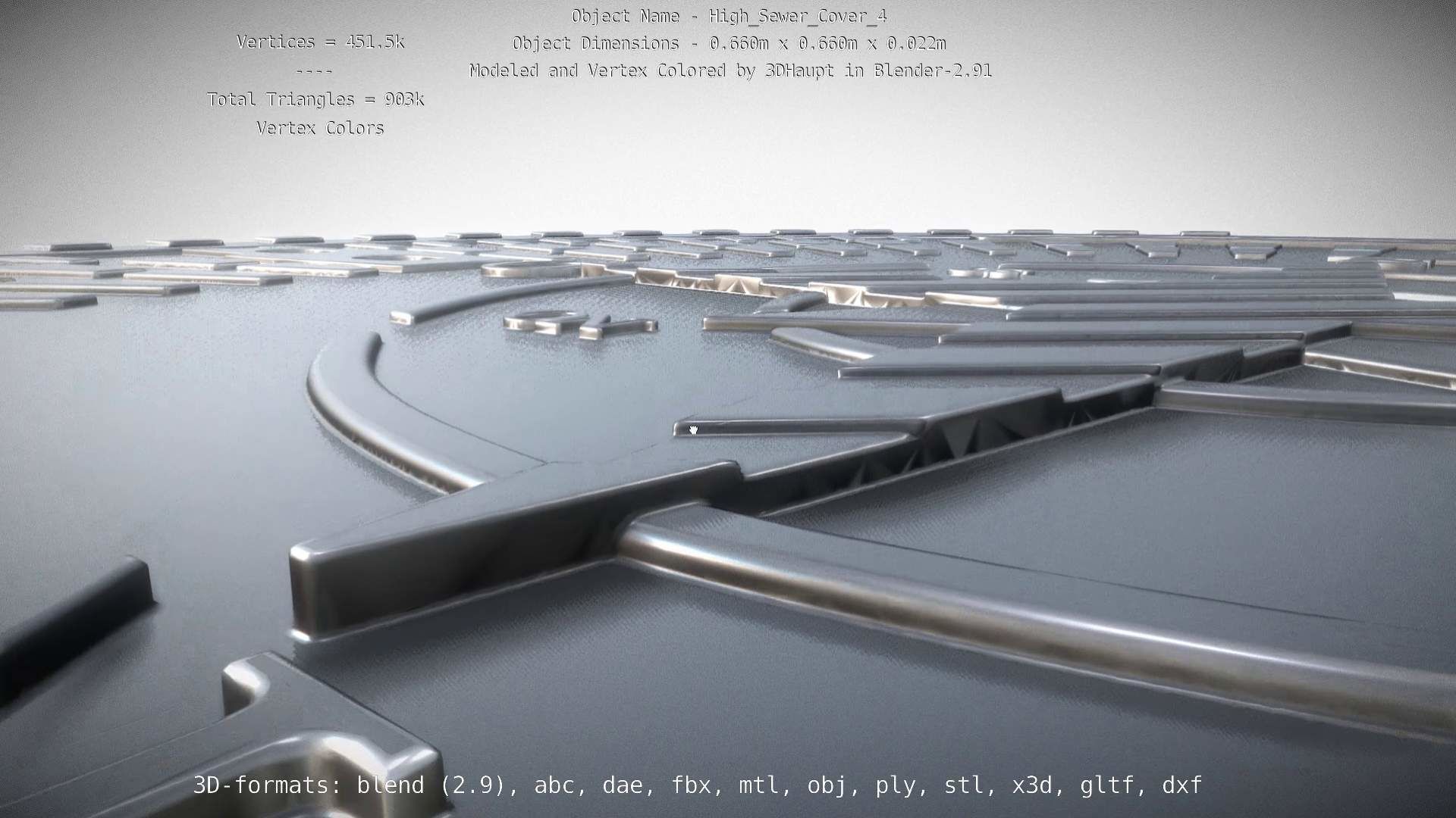 Sewer Cover 4 High-Poly 3D model_23