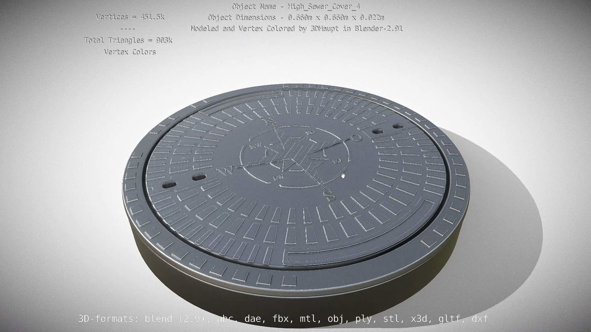 Sewer Cover 4 High-Poly 3D model_82