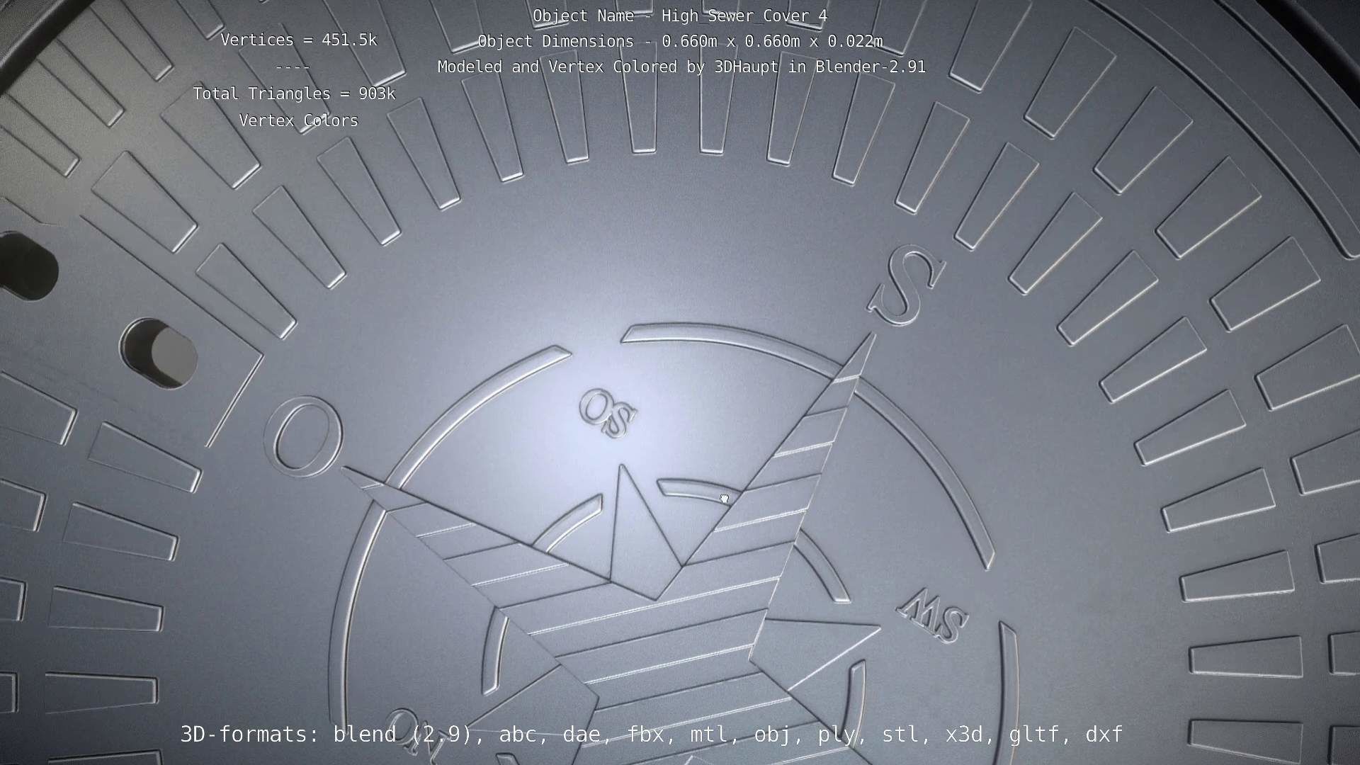 Sewer Cover 4 High-Poly 3D model_85