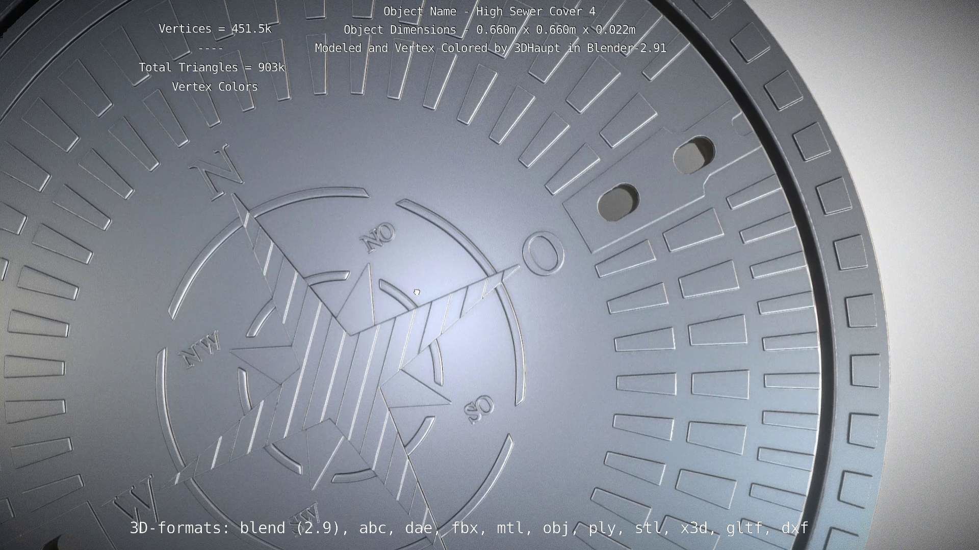 Sewer Cover 4 High-Poly 3D model_107