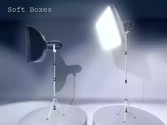 Soft Boxes Low-poly 3D model