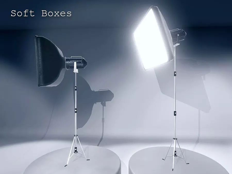 Soft Boxes Low-poly 3D model_0