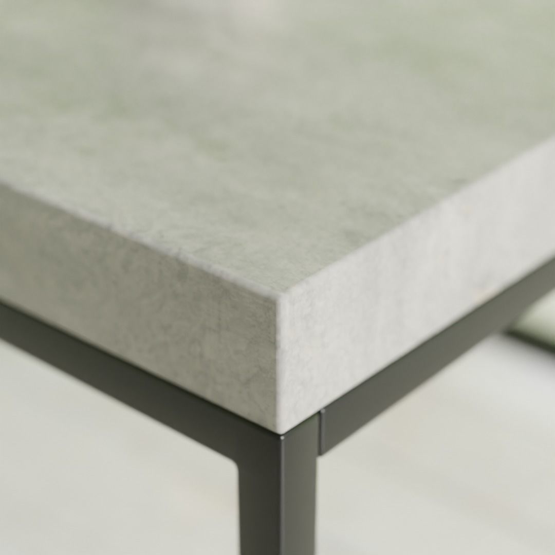Coffee Table Concrete with Black DELANO 3D model_5