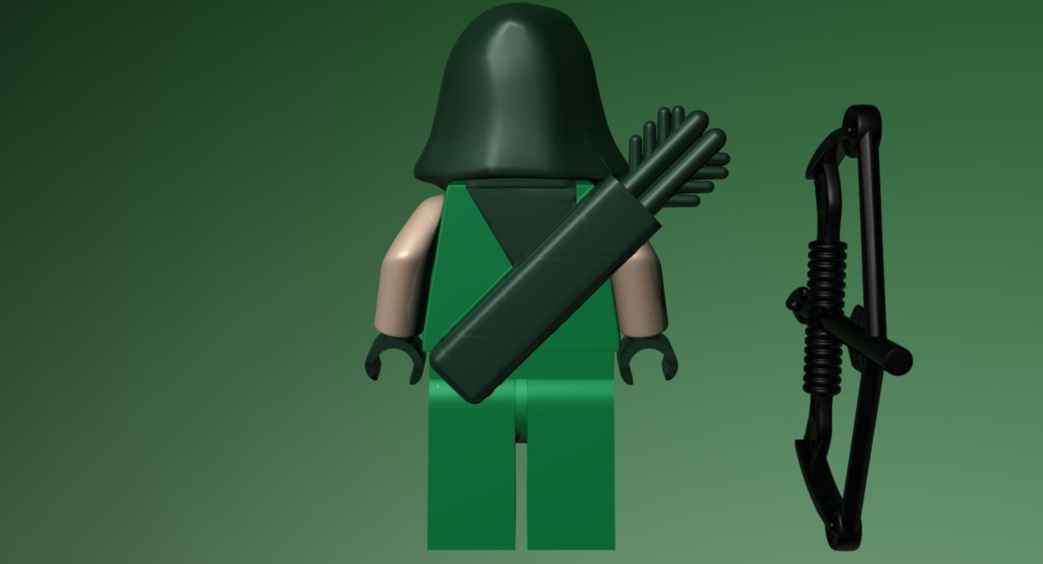 LEGO Green Arrow 3D model_8