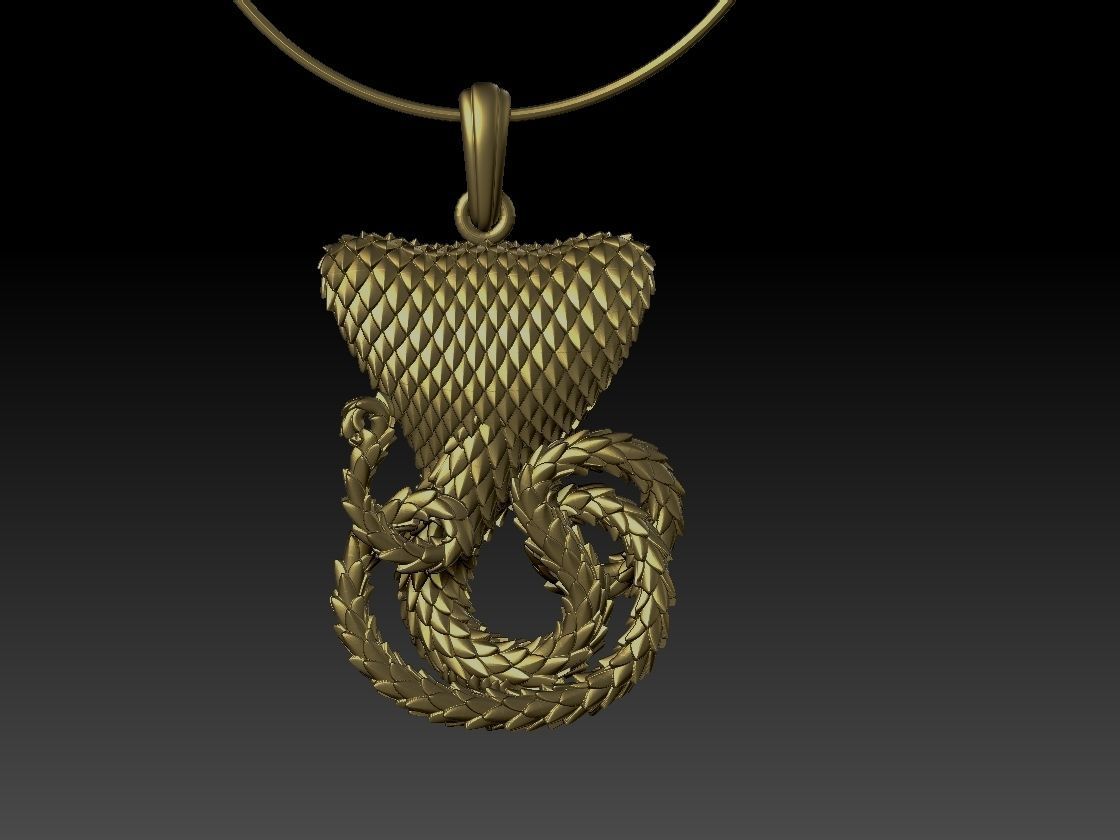 pendant cobra 3D print model_4
