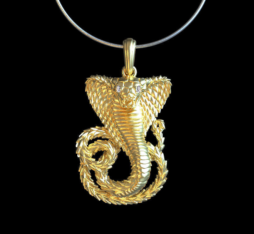 pendant cobra 3D print model_1