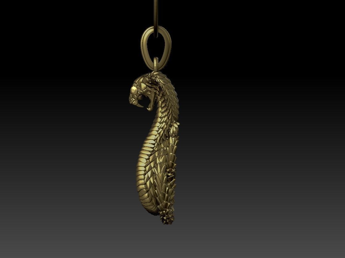 pendant cobra 3D print model_6