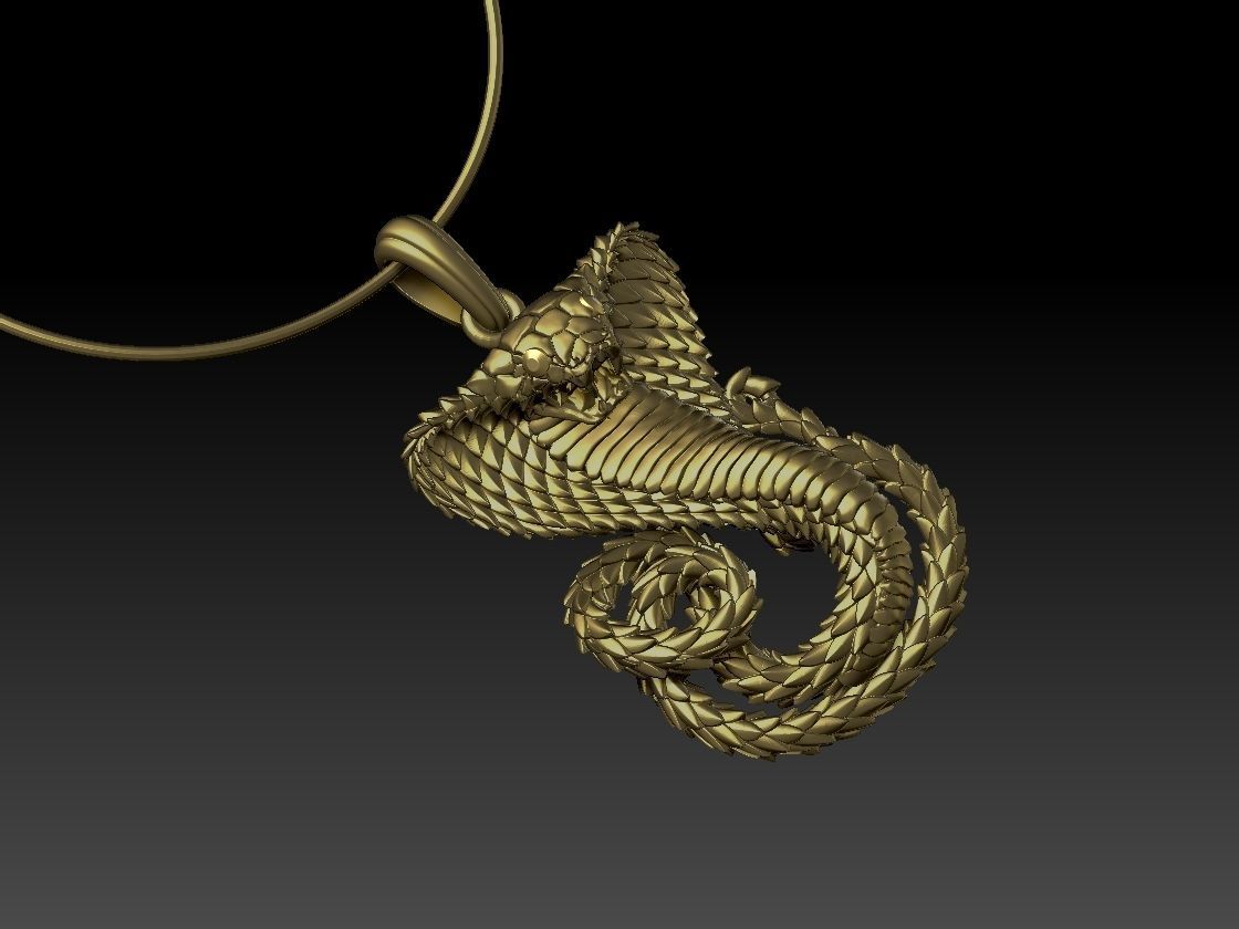 pendant cobra 3D print model_5