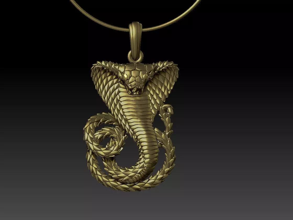 pendant cobra 3D print model_0