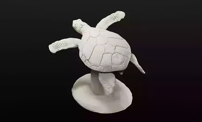 Sea turtle swimming sculpture for 3d printing 3D print model