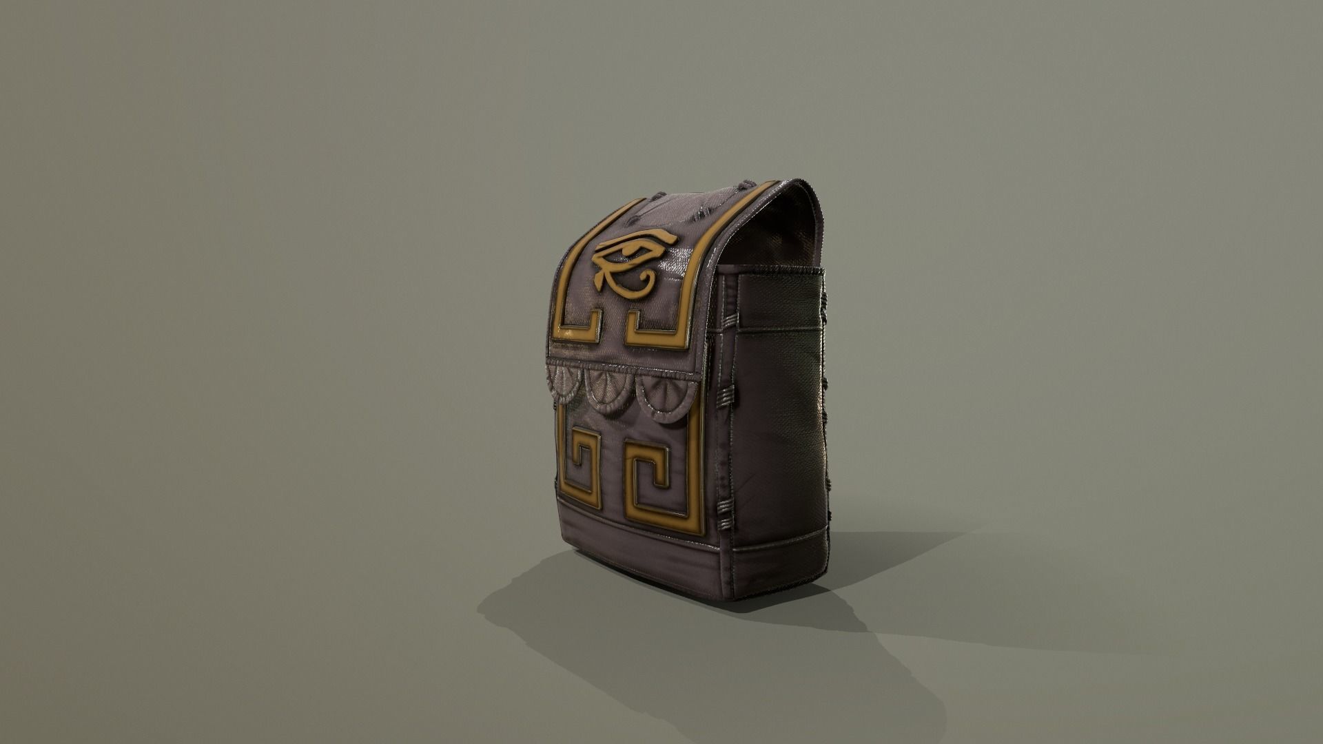 Backpack Low-poly 3D model_2