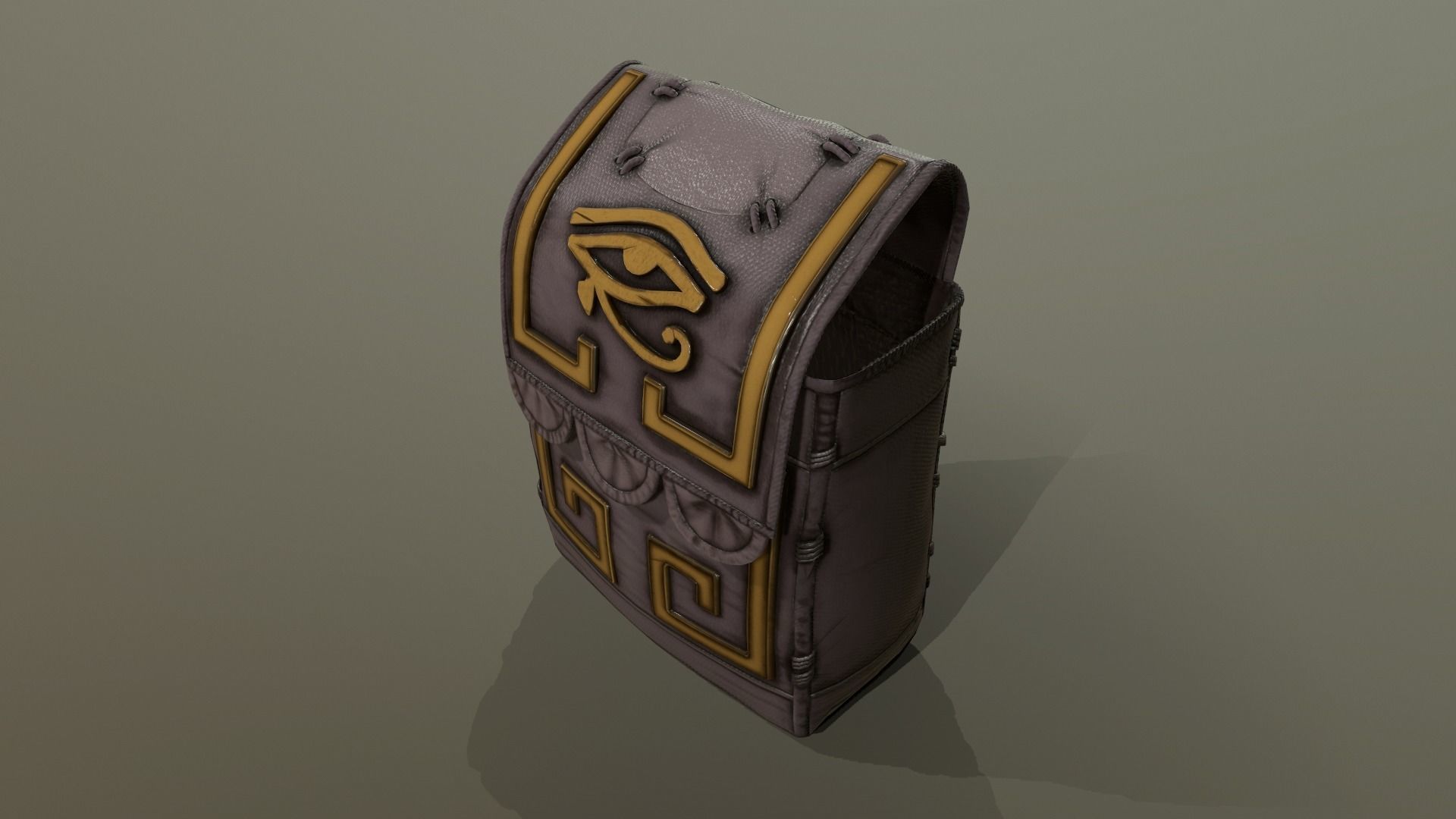 Backpack Low-poly 3D model_4