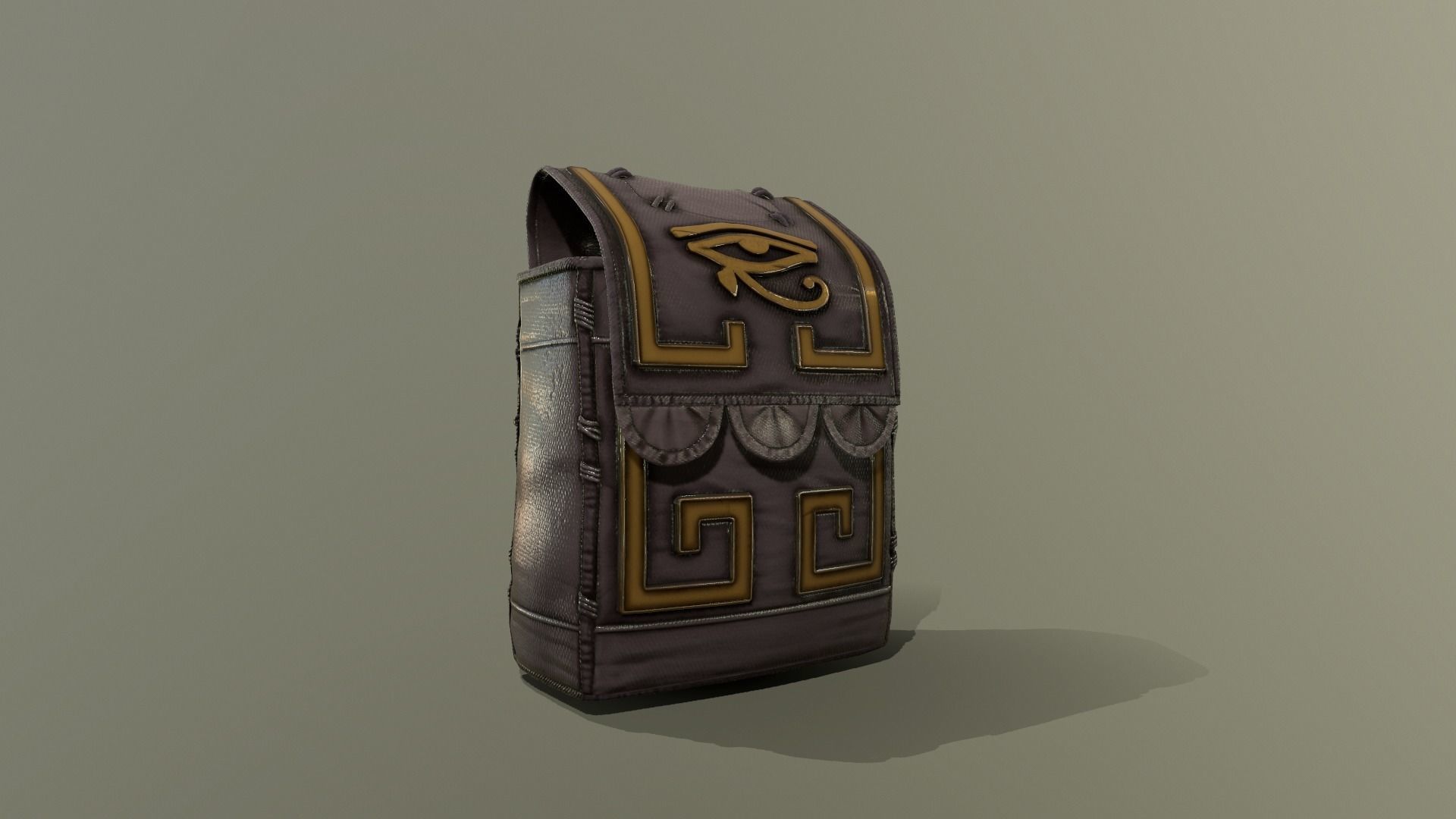 Backpack Low-poly 3D model_0