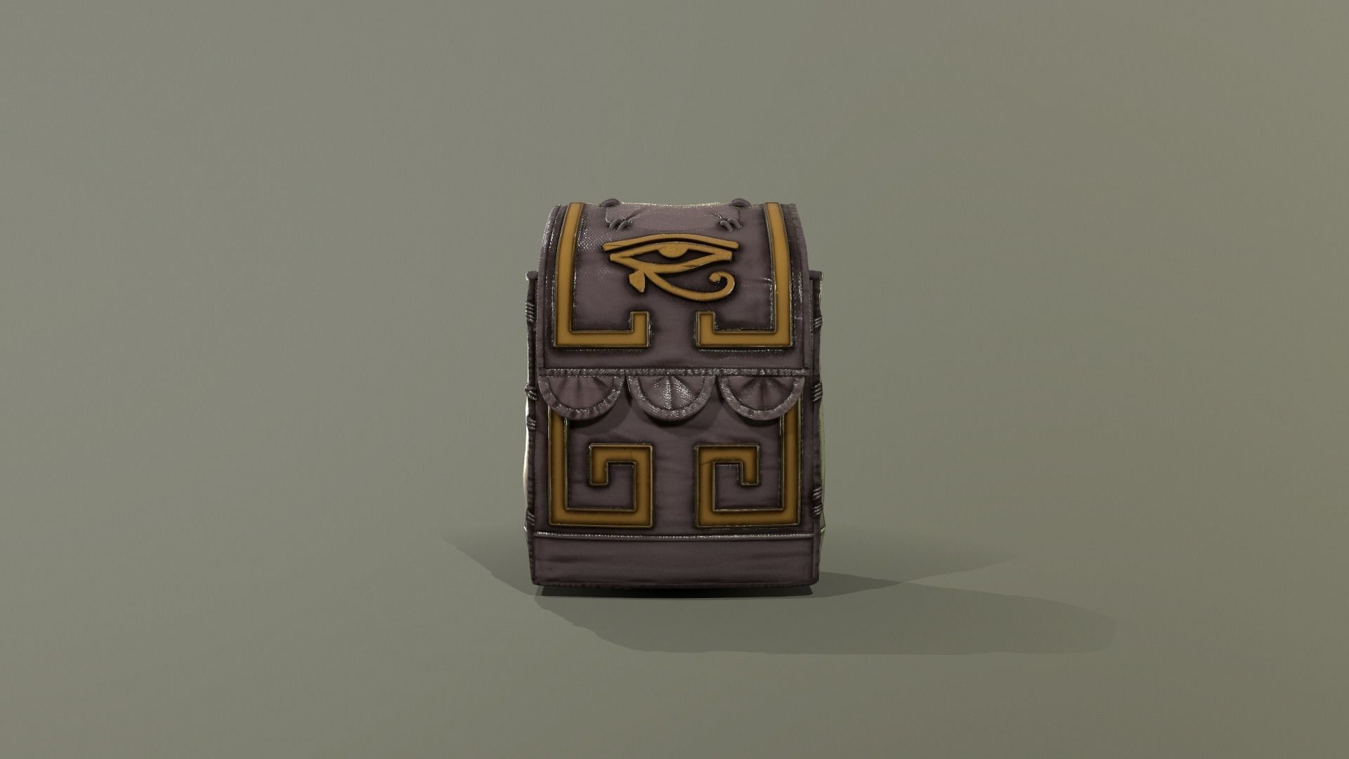 Backpack Low-poly 3D model_1