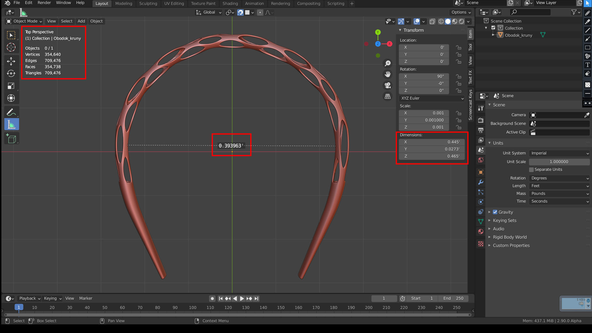 Voronoi Rim to style hair 3D print model_10