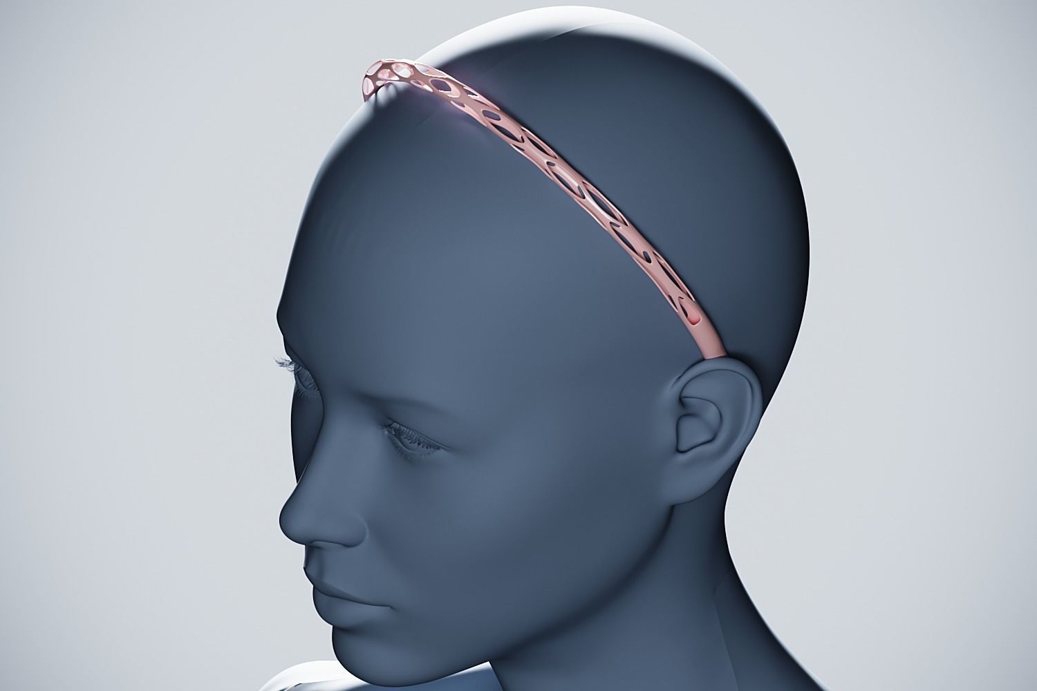 Voronoi Rim to style hair 3D print model_5