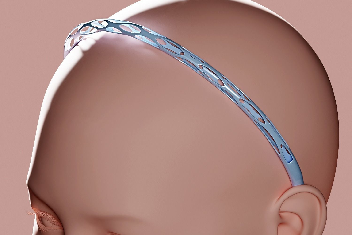 Voronoi Rim to style hair 3D print model_1