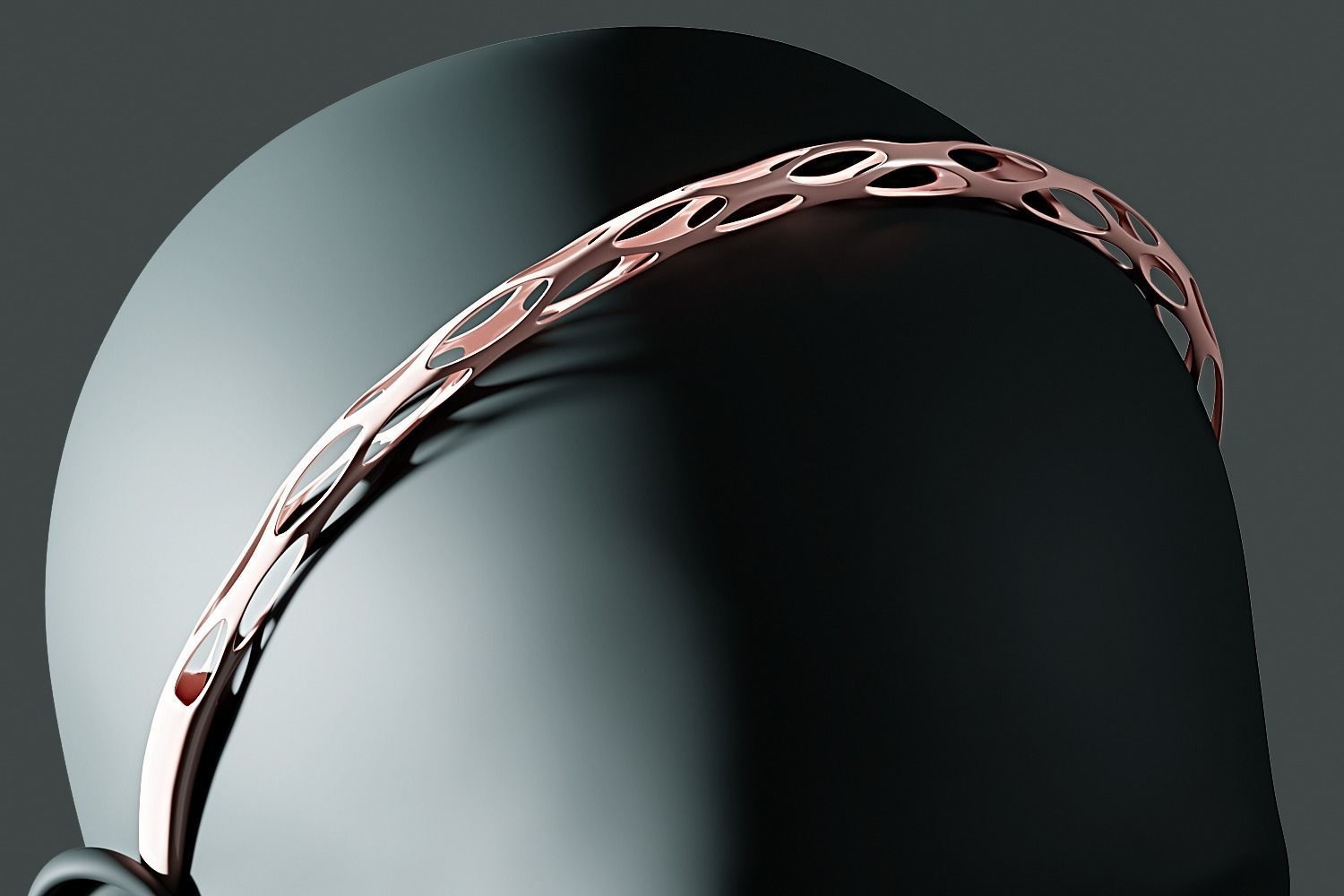 Voronoi Rim to style hair 3D print model_4