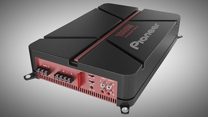 amplifire power amplified car stereo amplifier Low-poly 3D model