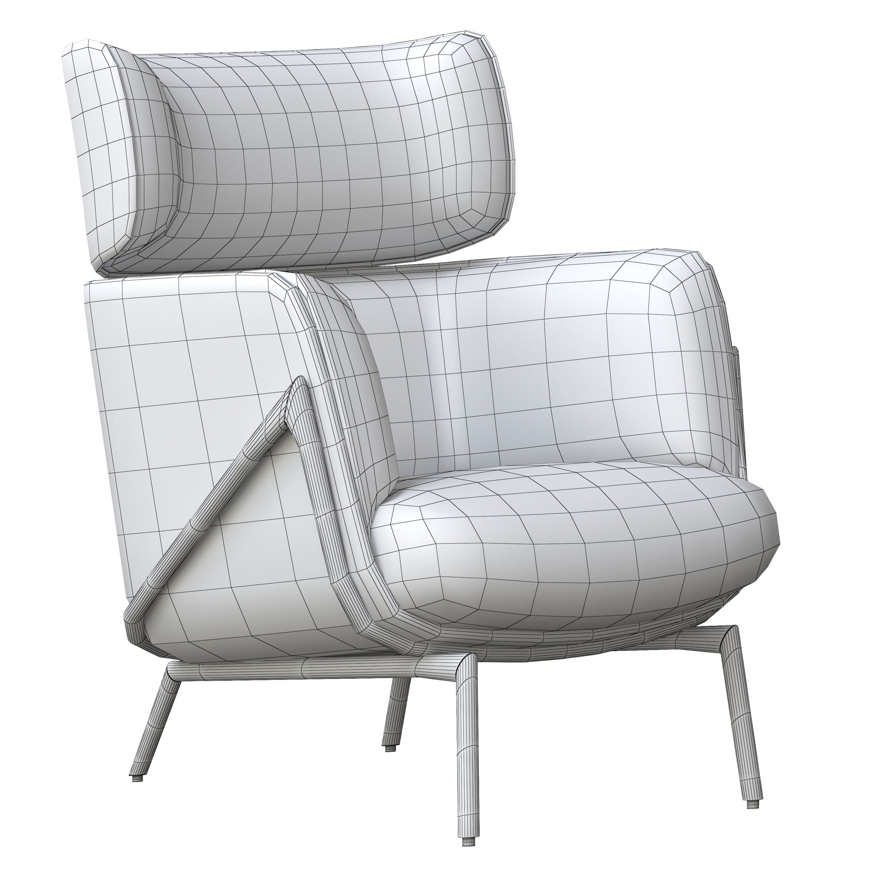 Kooku Elysia Lounge Chair 3D model_3