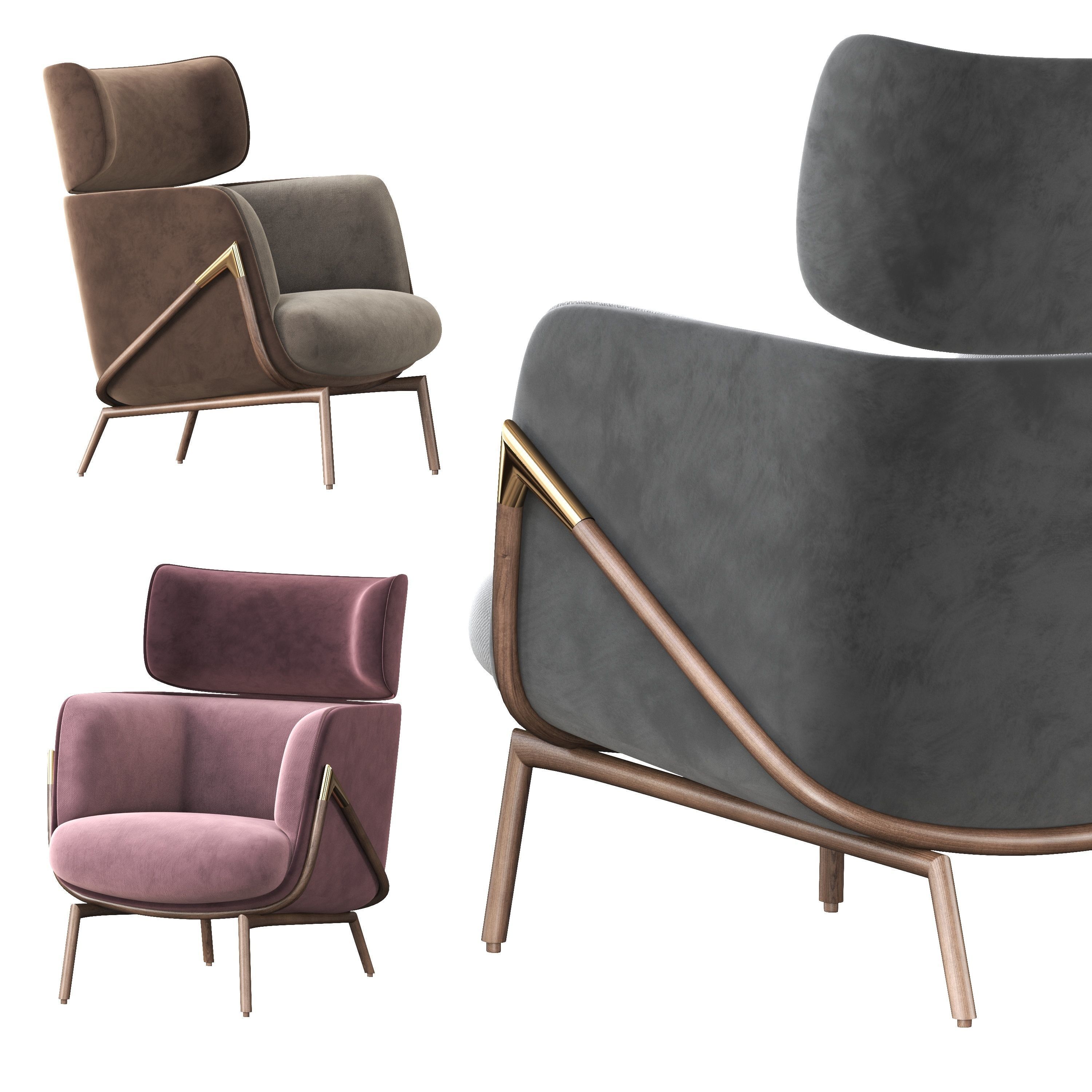 Kooku Elysia Lounge Chair 3D model_2